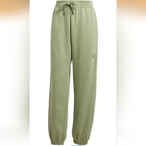 Adidas Womens All Szn Fleece Loose Pants Size Large Tent Green Joggers